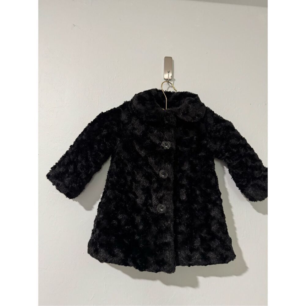 Calvin Klein Jean black soft plush coat 2T